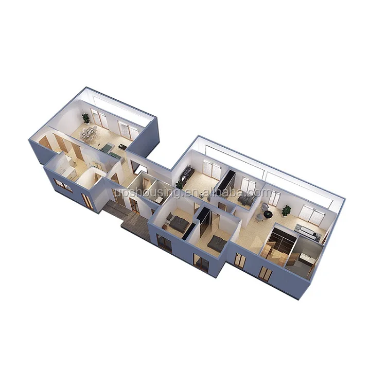 New design prefab construction 100 sq meter prefab house building for one floor usage