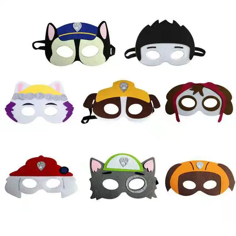 Cheap Printed halloween party mask christmas decorations custom felt mask from Hebei China