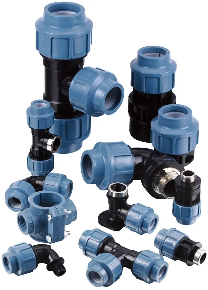  KEXING Оросительная сельскохозяйственная нажимная фитинга PP PN16 PN10 ISO CE HDPE пластиковые зажимные сиденья