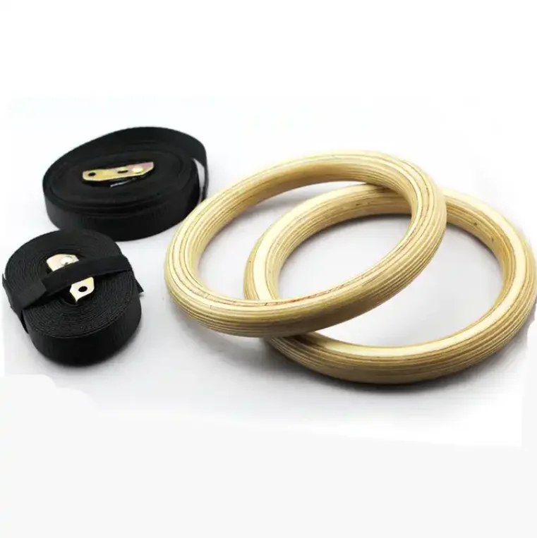 Home gym fitness equipment 32cm wooden rings finger training board Wooden Rock Climbing Board