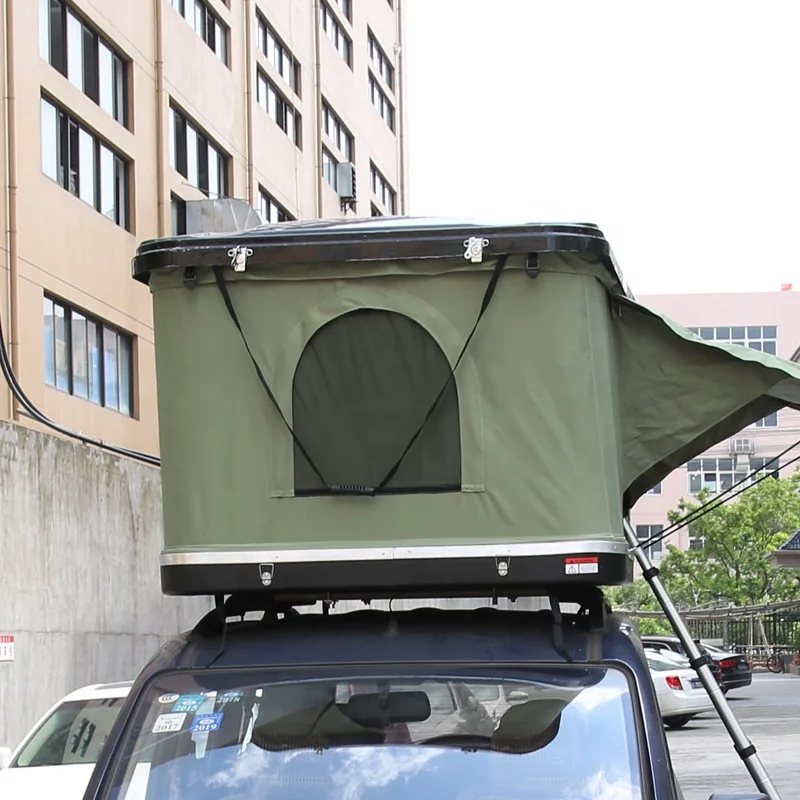 wholesale ABS hard shell rooftop tent car camping tent roof top 2 person hard shell rooftop tent