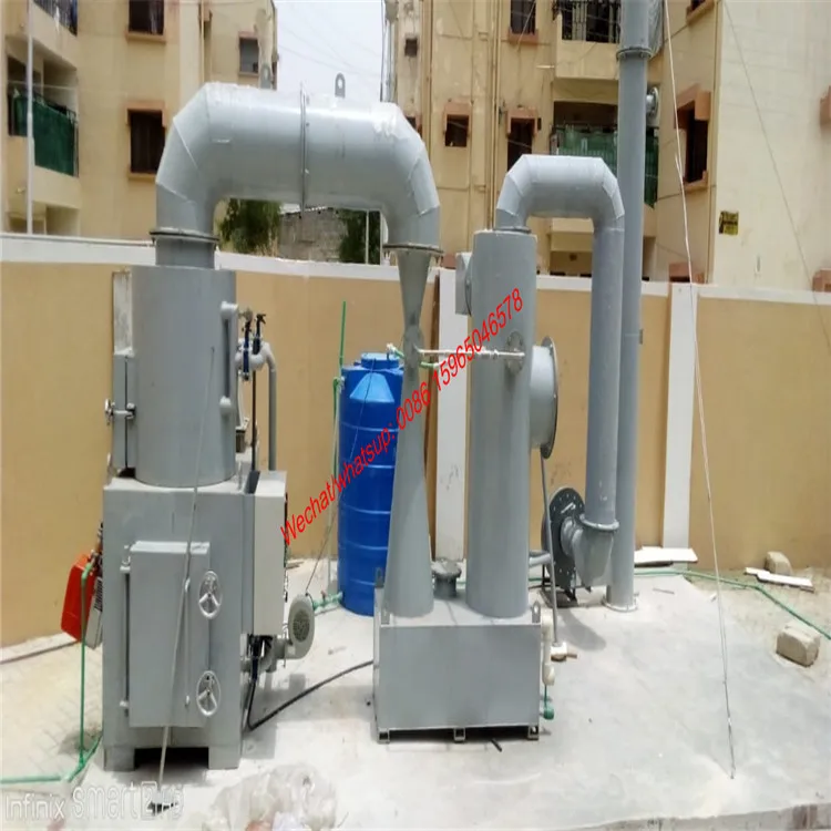 20-500kg/batch Smokeless pyrolysis incinerator manufacturers