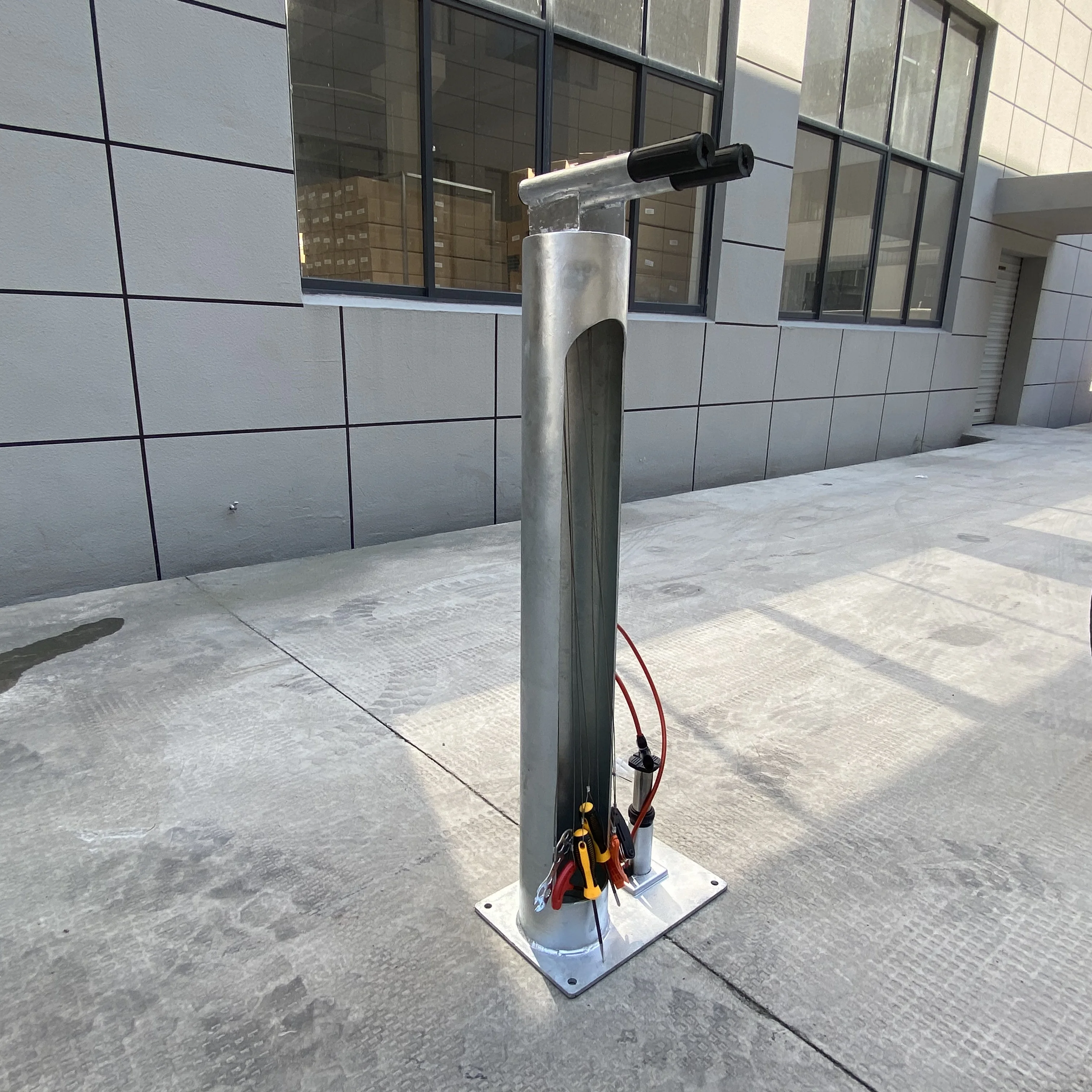 Fixit Public Bicycle Repair Station Bike Work Stand With Gauge and Tools