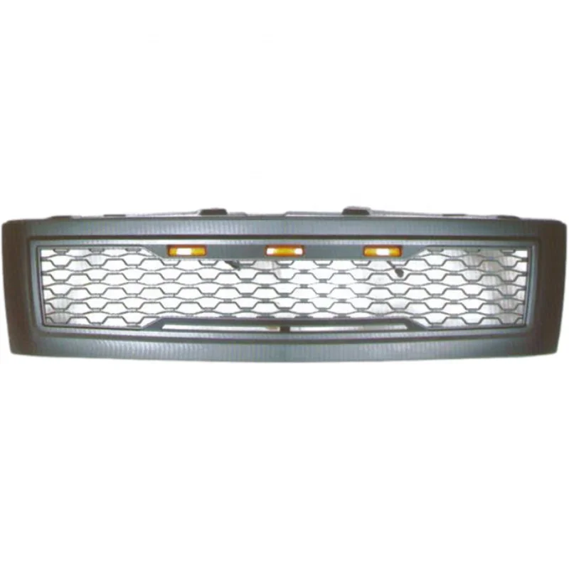 Cheap upgrade car parts ABS Black Chromed Front grille grill For chevy Auto part silverado 1500 2007-2013 with LED lights emblem
