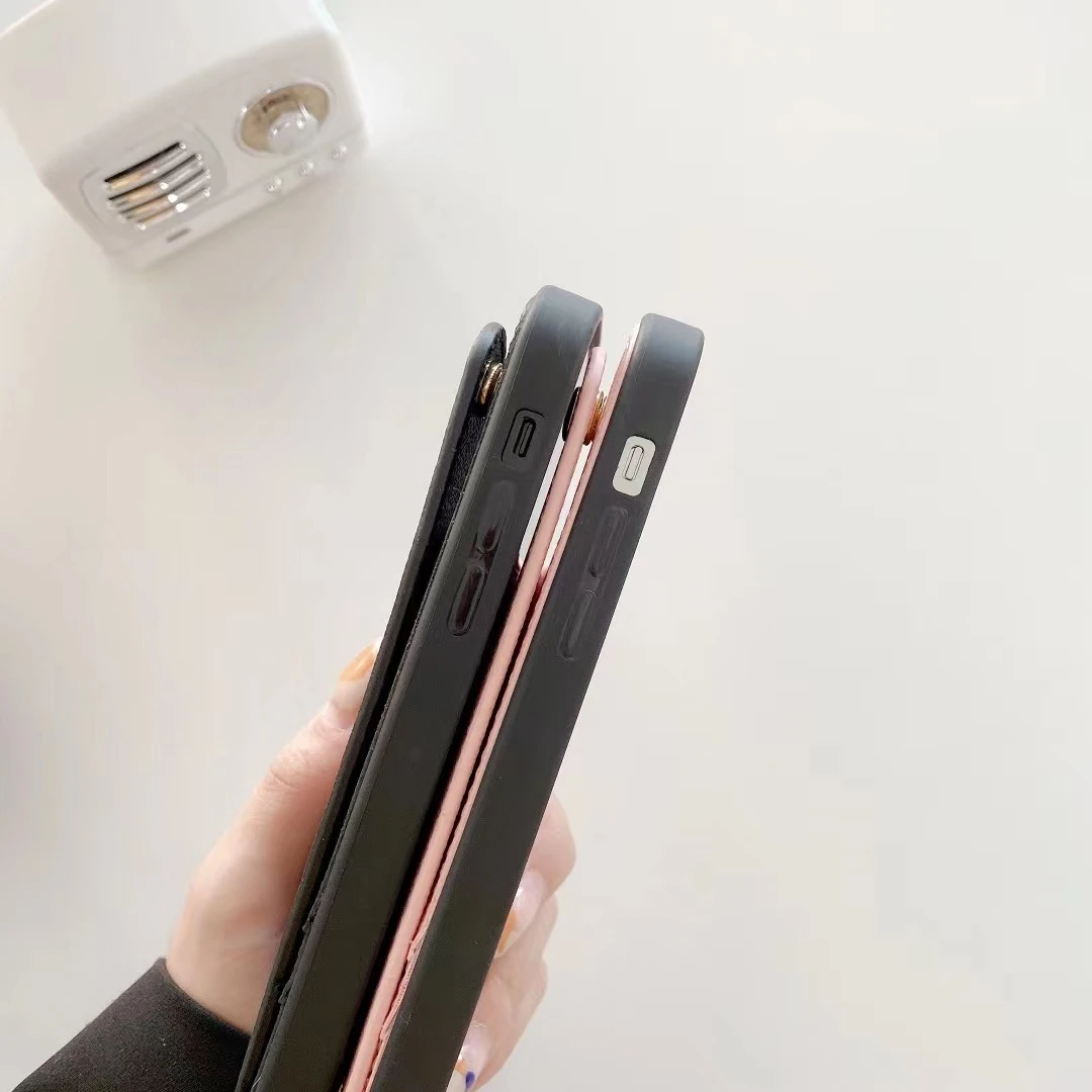 For IPhone 12 Pro Max Crossbody Mirror Holder Card Leather  Phone Cases For IPhone X XS Max XR 11 Pro 7 8 Plus 6 SE 2020 Covers