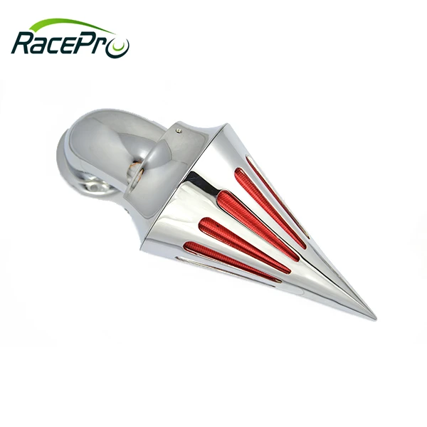 RACEPRO Motorcycle Spike Air Cleaner Intake Filter for Harley CV Carburetors Sportster Custom Black