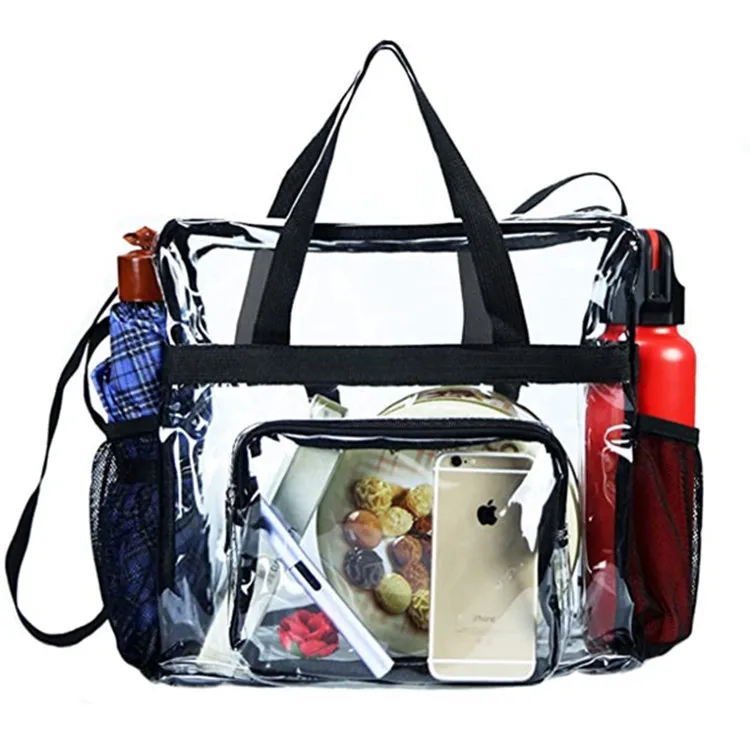 Adjustable Shoulder Strap Waterproof Pvc Bags Transparent Tote Pvc Totes Clear Stadium Bag