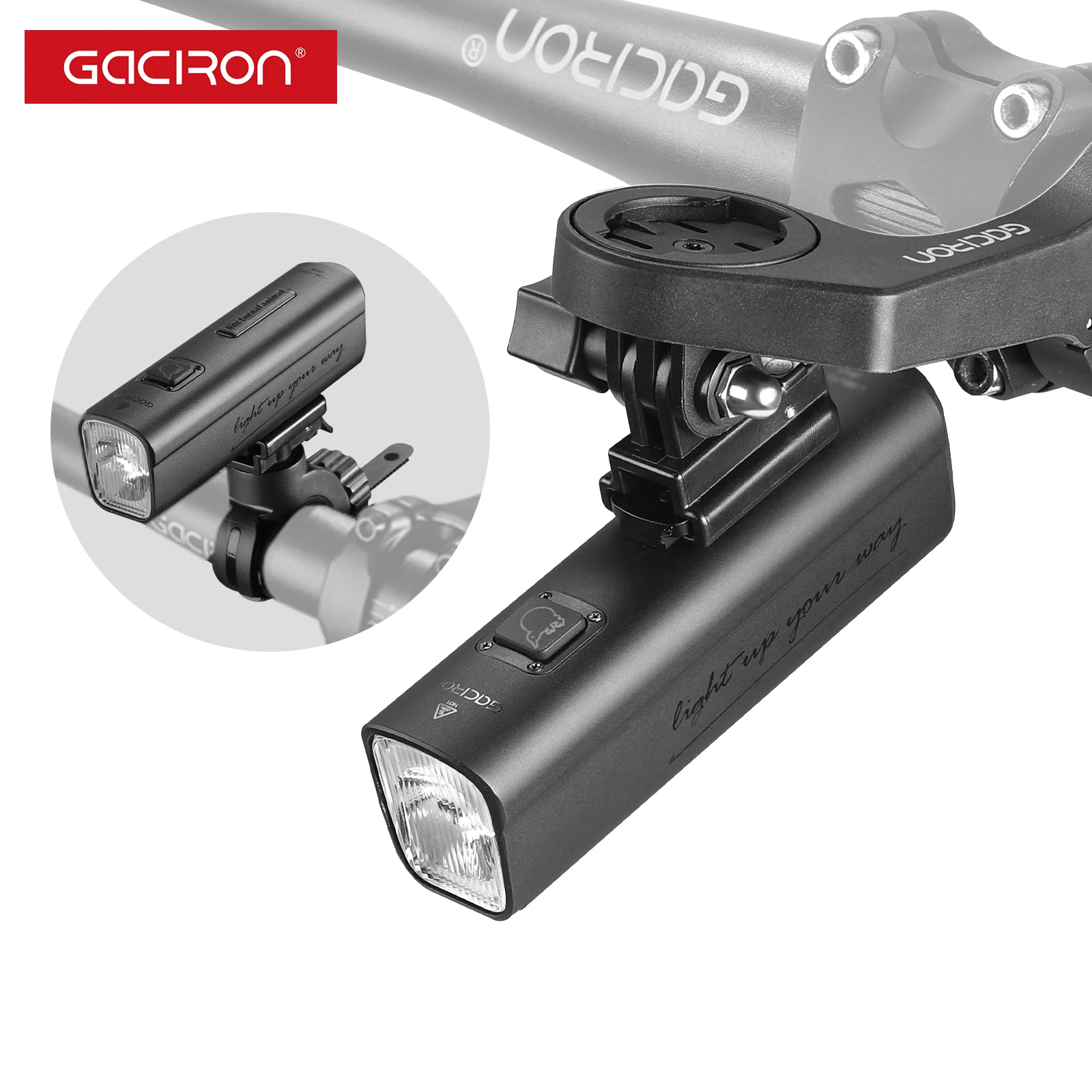 Gaciron KIWI-800 Lumen Cut-off Bike Lights Rechargeable Safety Bicycle Lights Bright Cycle Lights Waterproof LED Bike Headlight