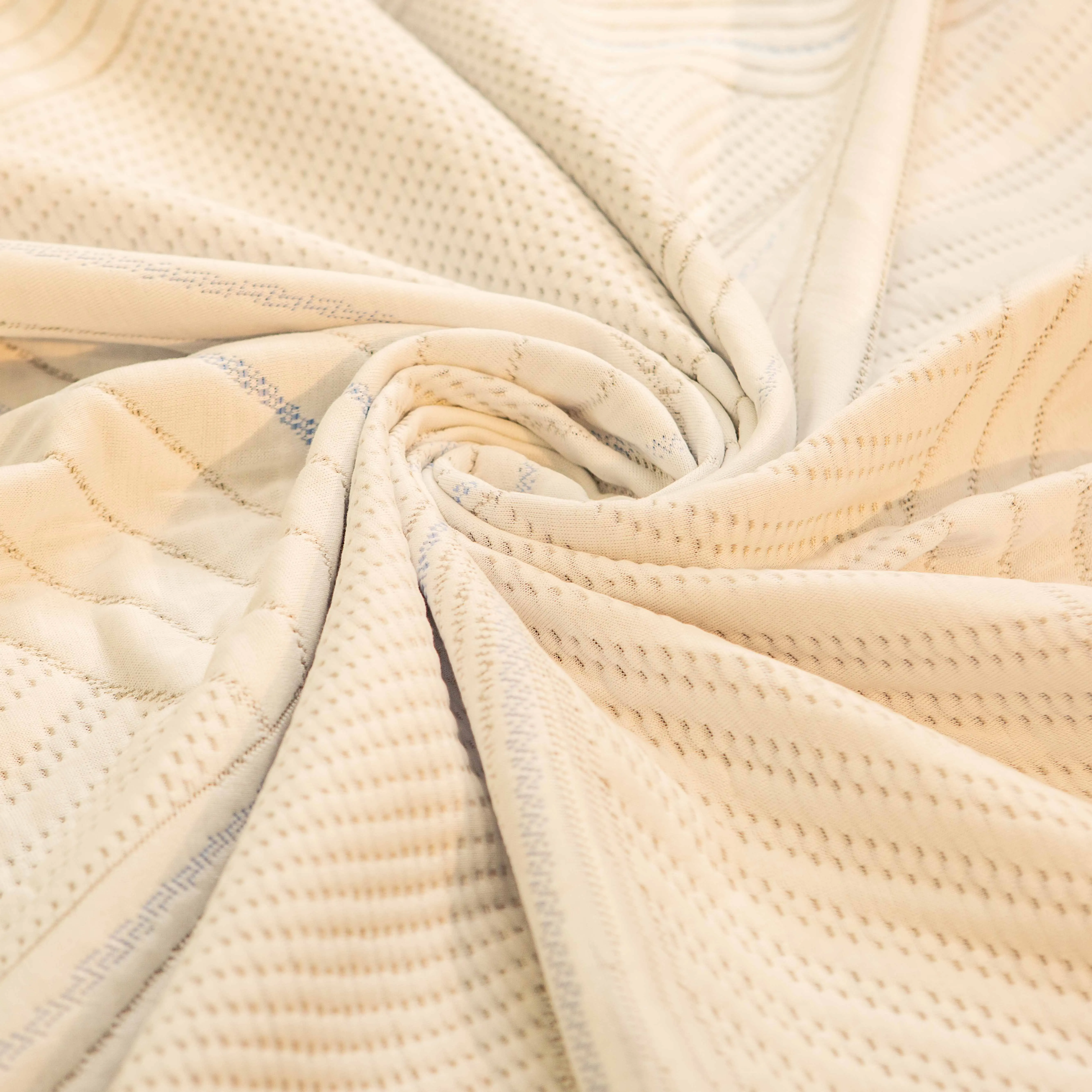 Low MOQ Polyester Breathable Home Textile Knitted Jacquard Mattress Ticking FabricMattress Cover Fabric