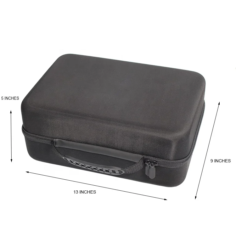 
custom size eva molded thermoform zipper hard shell protective case bag travel hard carry eva case 