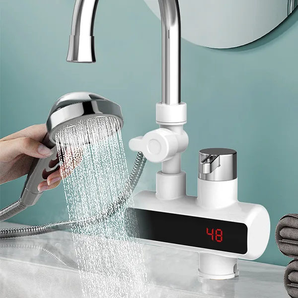 Heater Cold Heating Faucet Tankless Instantaneous Water Heater shower Instant Hot Water Faucet with shower 3300W