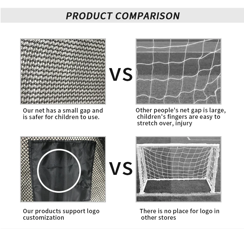 Folding Pop Up Portable Soccer Goal Post With Net For Kids Children Football Training