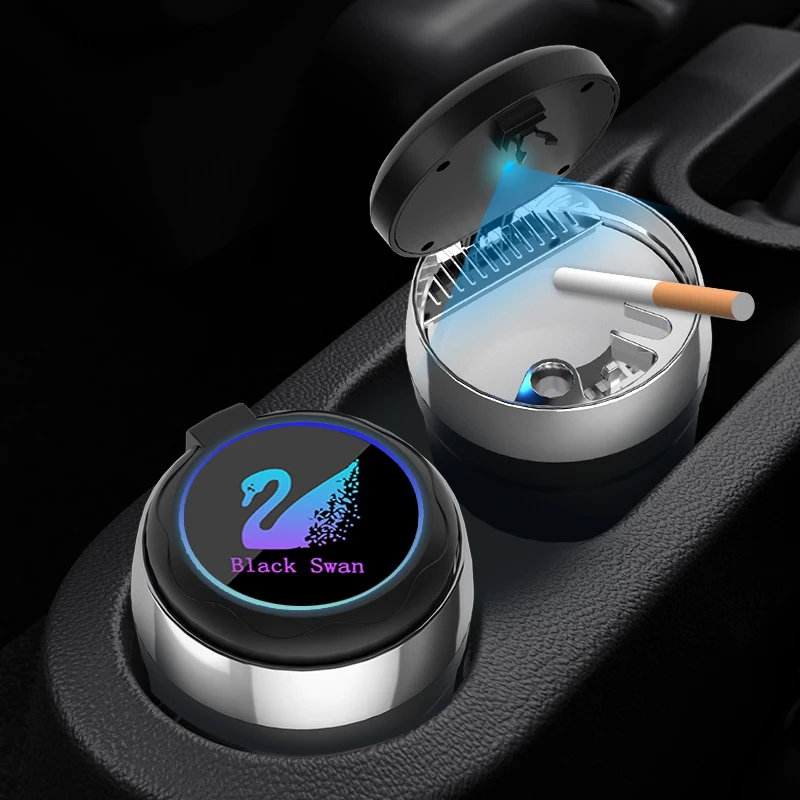 New arrivals car Interior Accessories universal ceramic liner led anti-smoke detachable mini cigar ashtray with lid for Car home