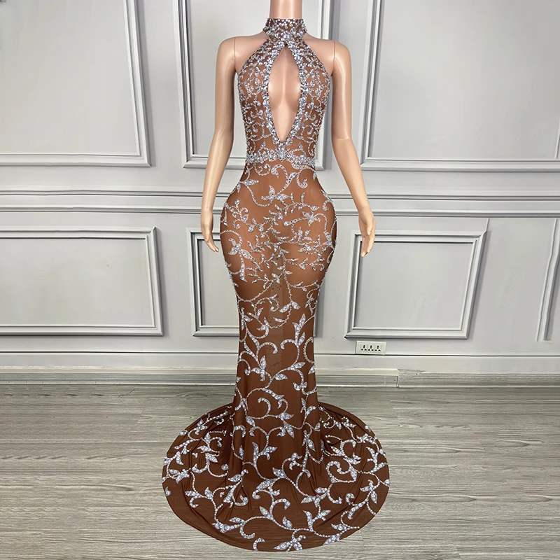 Novance Y4002 Прямая поставка 2024 шикарное вечернее платье больших размеров элегантное винтажное роскошное свадебное с блестками