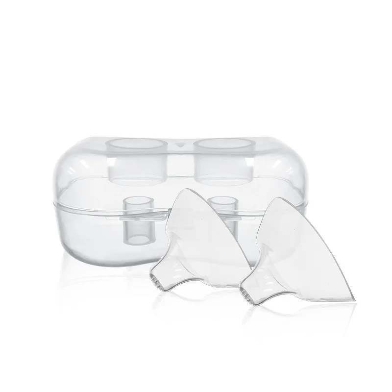 Nursing Breast Pads Mother Transparent Breast Soothing Pad Silicone Pacifier Half Round Breast Pads 2Pcs With PP Box