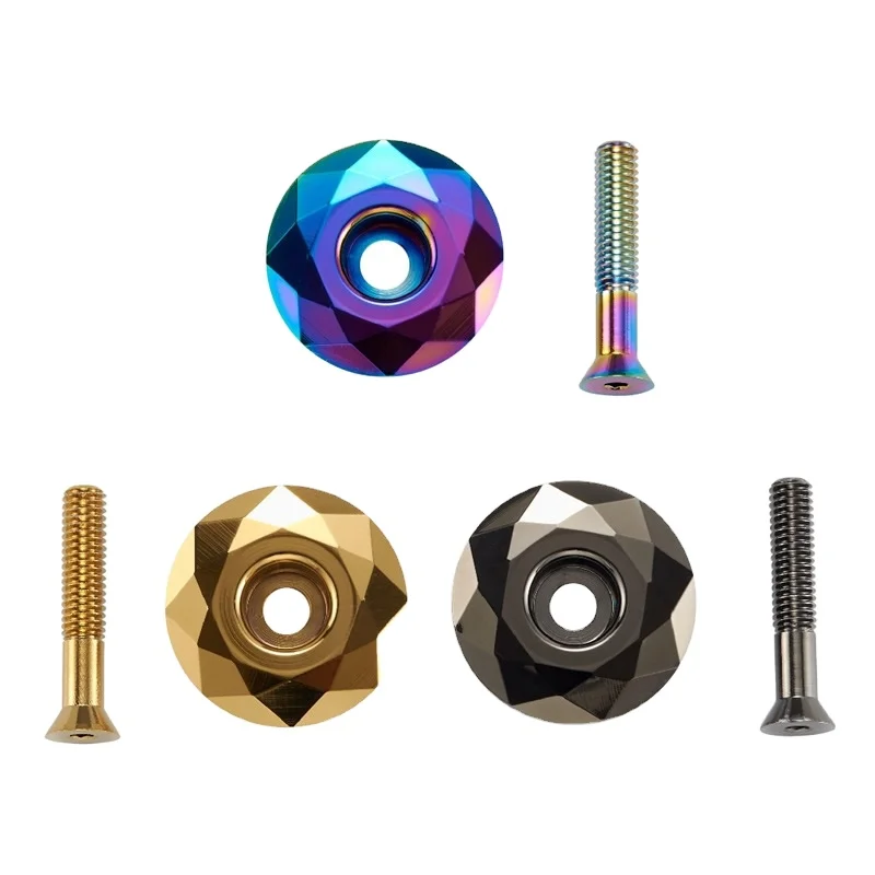Iron Donkey Road Bicycle Handle Cover Like Diamond Model 28.6mm Bowl Cap CNC Mountain Bike Fork Top Cover Screw Cone Cover