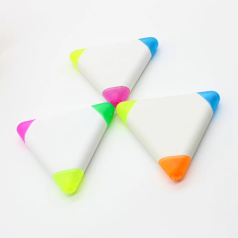 Promotional Gifts 3 in 1 Highlighter Markers Triangle Highlighter Pens