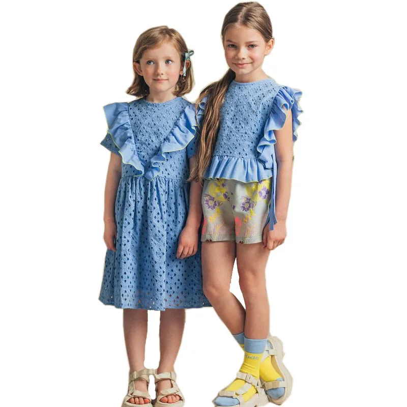 Wholesale Latest Little Girls 5 Years Old Birthday Dress Twins Girl Party Dress