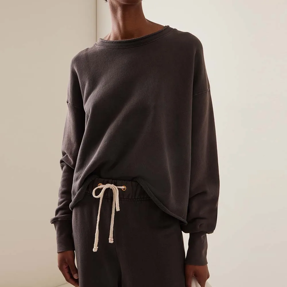 Clothing Manufacturers Custom Spring Summer Autumn Round Neck Long Sleeve Pullover Sports Crop Sweatshirt