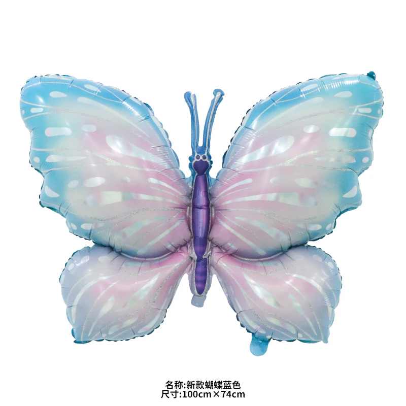 Flower shaped butterfly balloons, colorful insect animal aluminum foil balloons, birthday themed party balloons