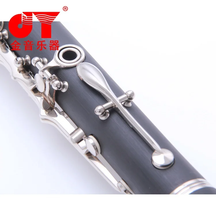 Factory Wholesale Woodwind Musical Instrument Ebony Wooden Body C Clarinet
