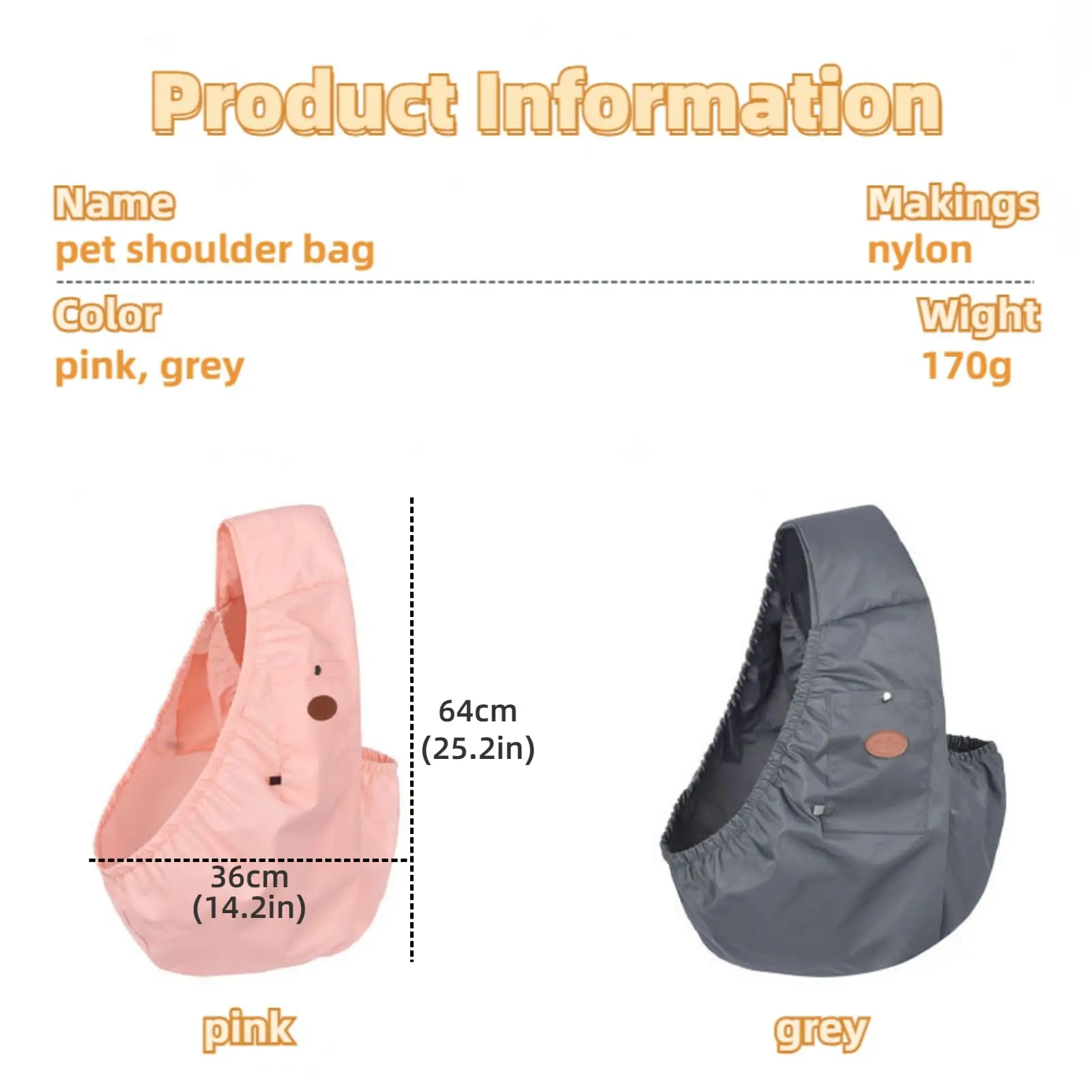 Outdoor Puppy Dog Cat Carrier Backpack Tote Bag For Walking Travel Hands-free Shoulder Bag Portable Dog Carrier