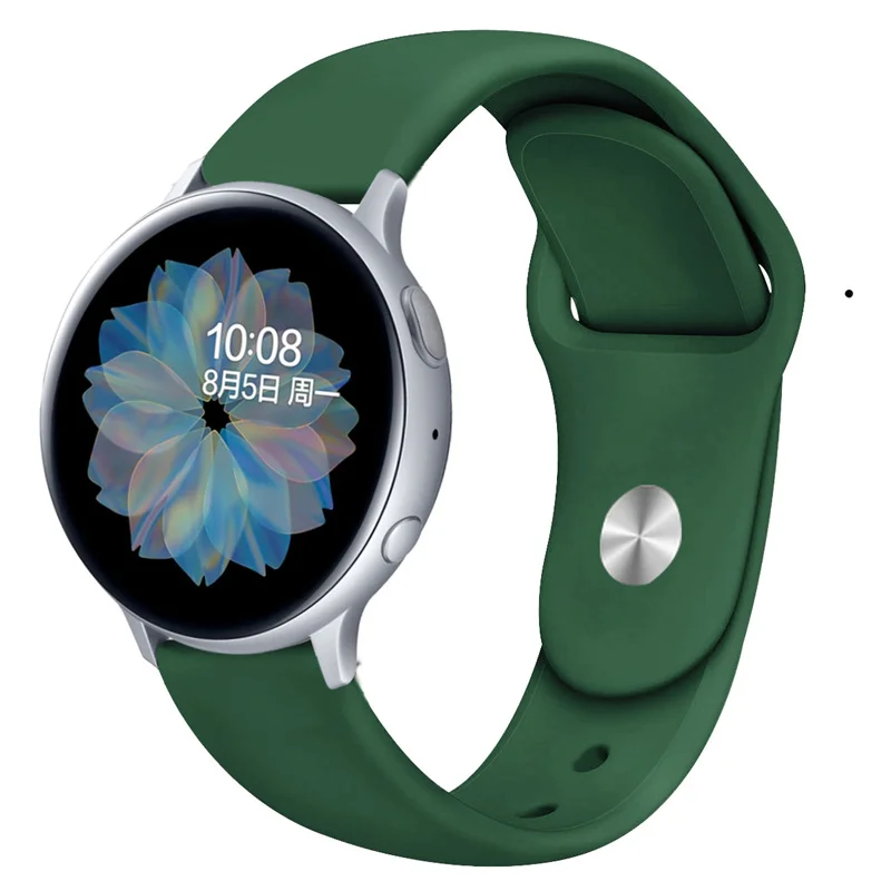 Ремешок силиконовый спортивный для смарт-часов Samsung Galaxy watch 4/5/5 pro/Classic 42 мм/46 мм/Active 2/Gear S3 correa 20