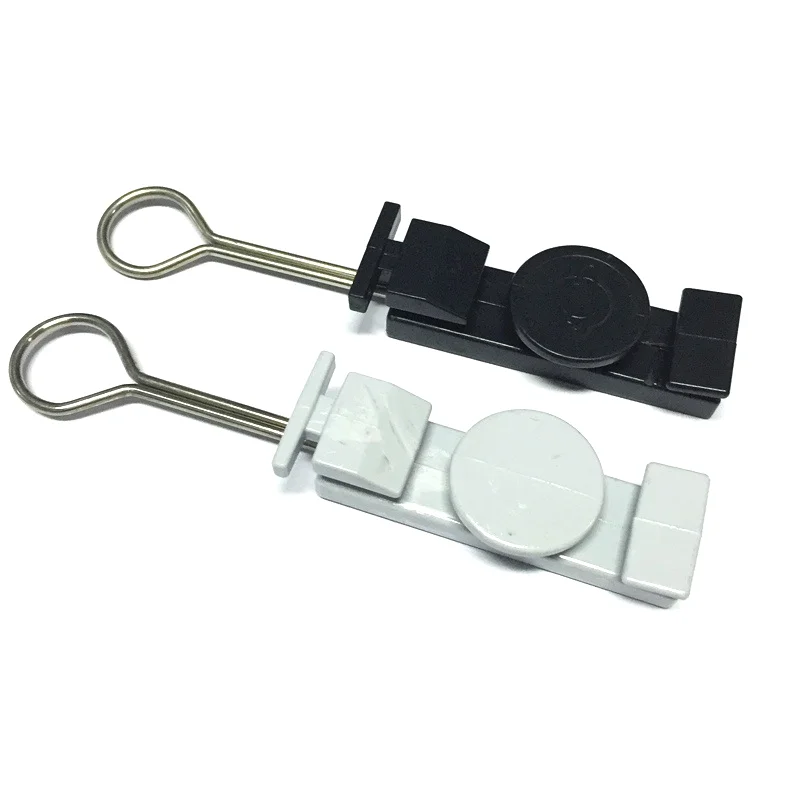 FTTH Plastic S Type Wedge Anchor Clamp Holder for Tension Clamp Drop Wire Flat Fiber Optical Cable Accessory