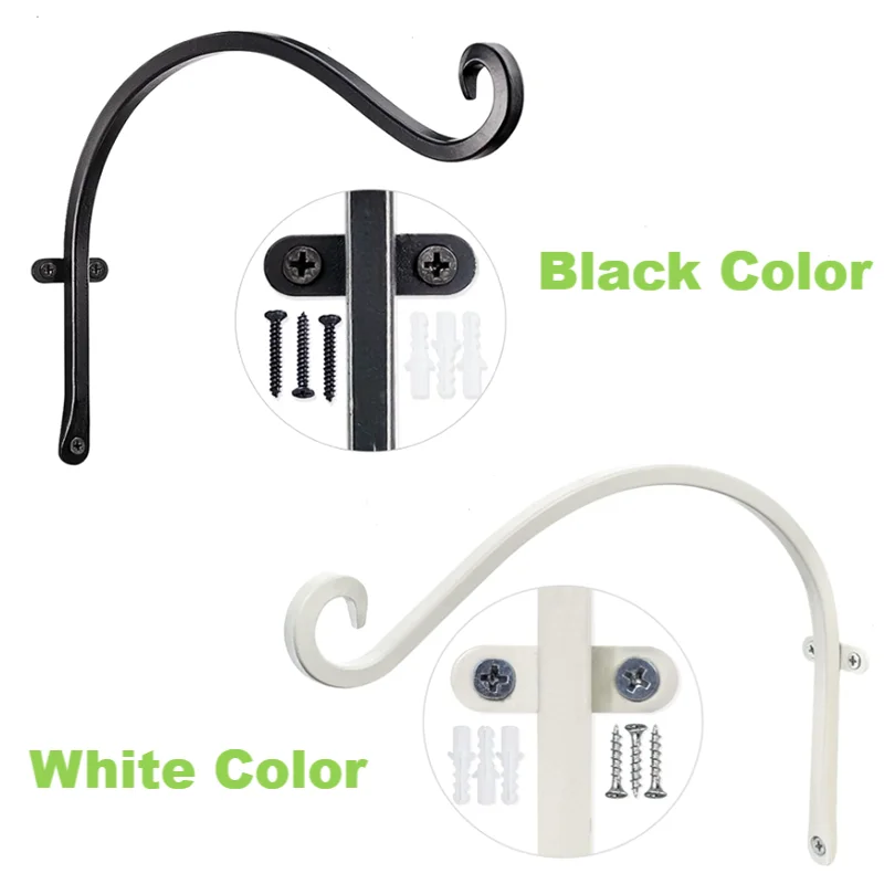 Hanging Plant Hanger Outdoor Metal Bird Feeder Wall Hooks Metal Plant Bracket Hook for Hanging Flower Basket
