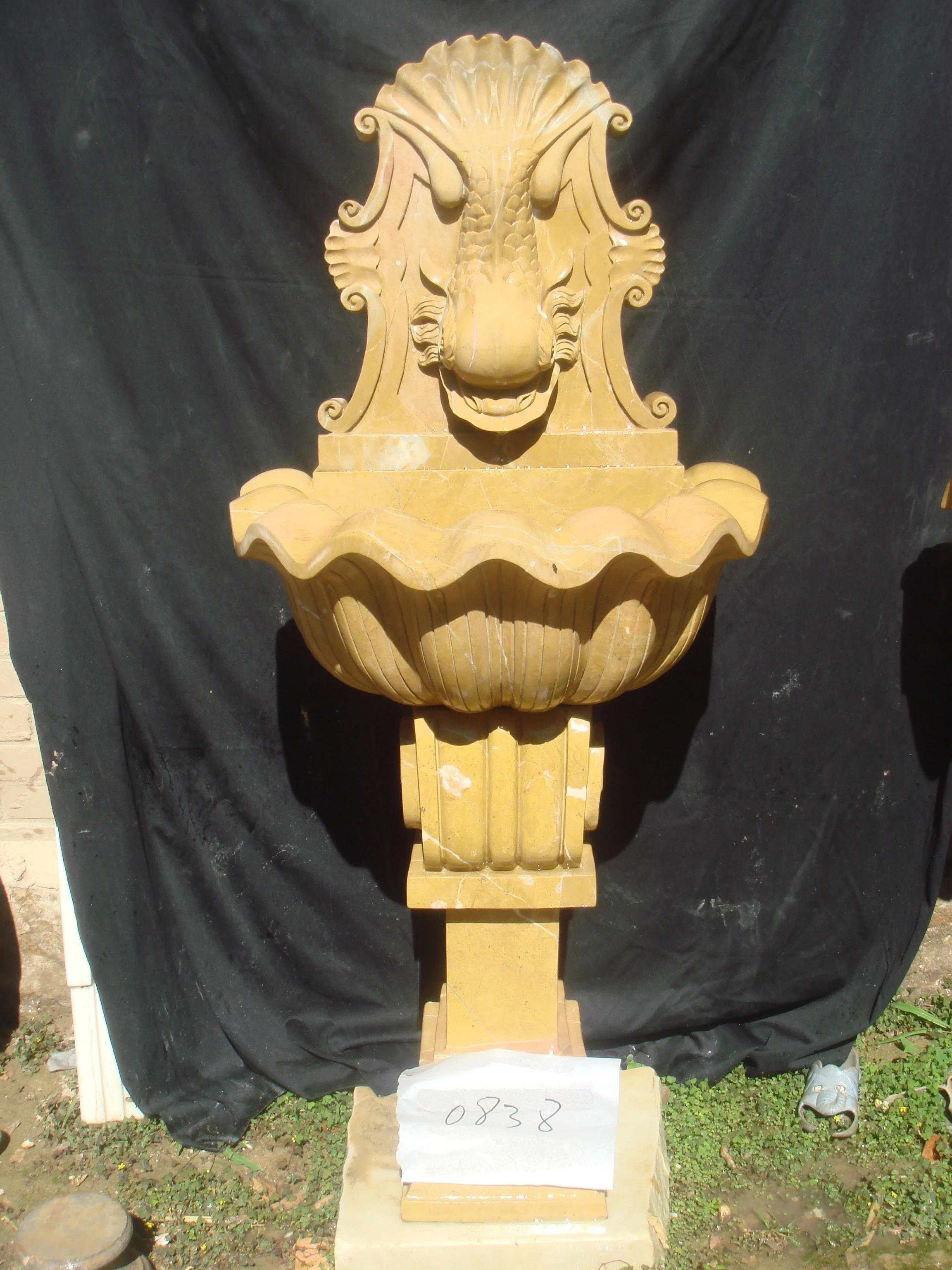 Красивый натуральный индивидуальный Мраморный Садовый Декор Мраморный Настенный фонтан для продажи