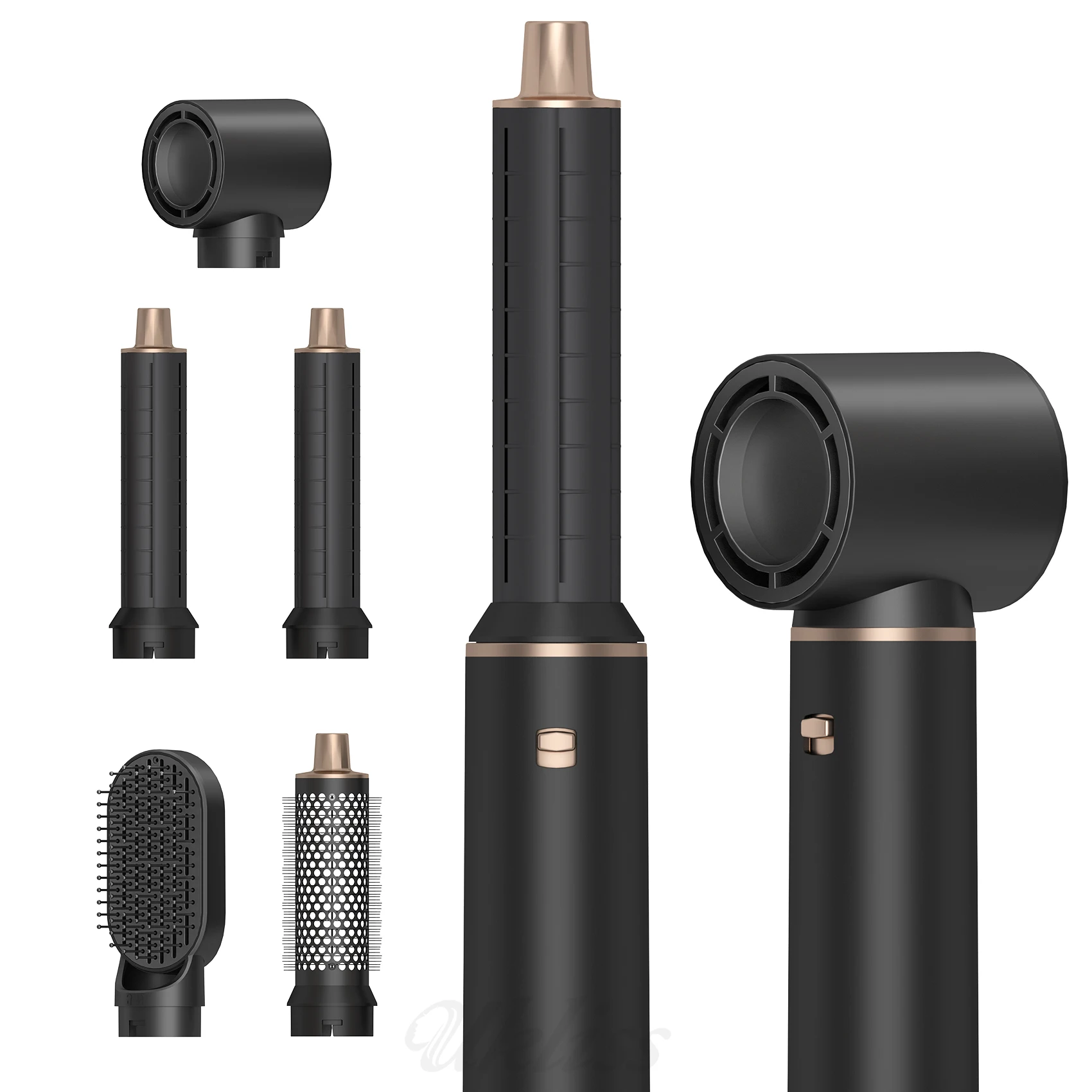 Professional BLDC Hair Dryer Hot Air Brush Styler 1200W Hair Straightener Brush Hot Air Brush For Home Use