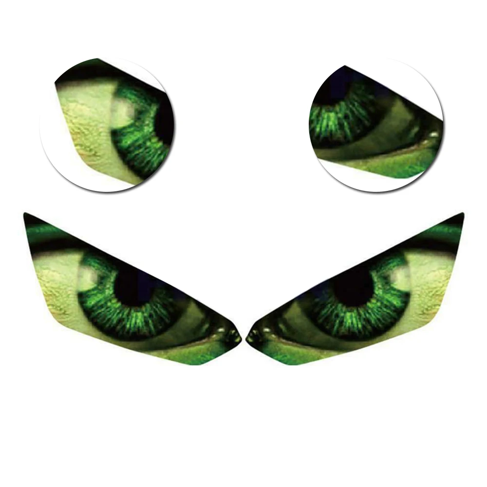 High Quality For Kawasaki Z1000 2014-2016 Headlight Protection Stickers Green Eye Decal DIY