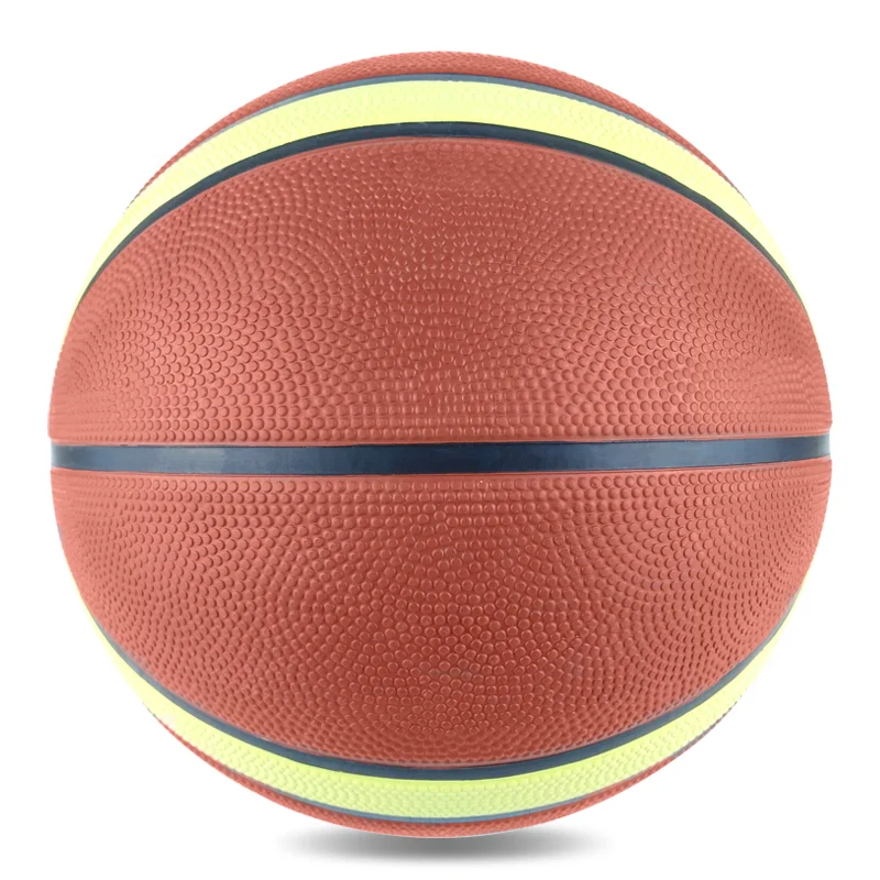 Factory Wholesale Customized Logo 12 Panel Cheap Inflatable Rubber Basketball Ball