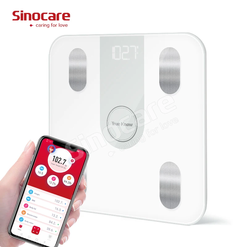Sinocare APP BMI Analyzer Scale Smart Body Scales Wireless Body Fat Scale