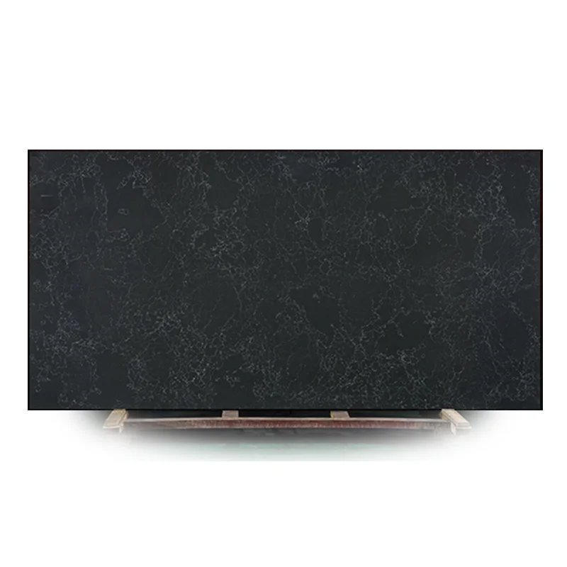 China Factory Black Color Project Floor Tiles and Bathroom Calacatta Artificial Quartz Stone Sale