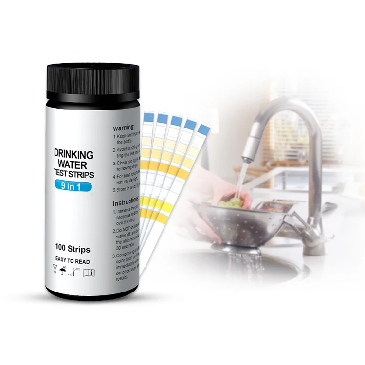 9 in 1 Drinking Water Test Kit 100 Pieces Total Hardness  Nitrite Strips for Home Use Tap Water