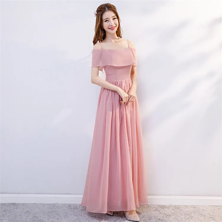 formal chiffon burgundy gorgeous long wedding dresses for bridesmaid party dresses women
