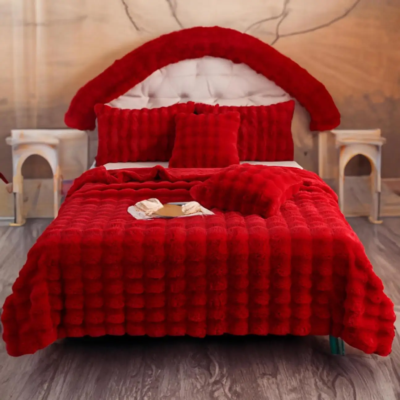 Luxury Wholesale Machine Washable Merino Wool Mohair Knitting Woolen Blanket Alpaca Throw Blanket For Winter