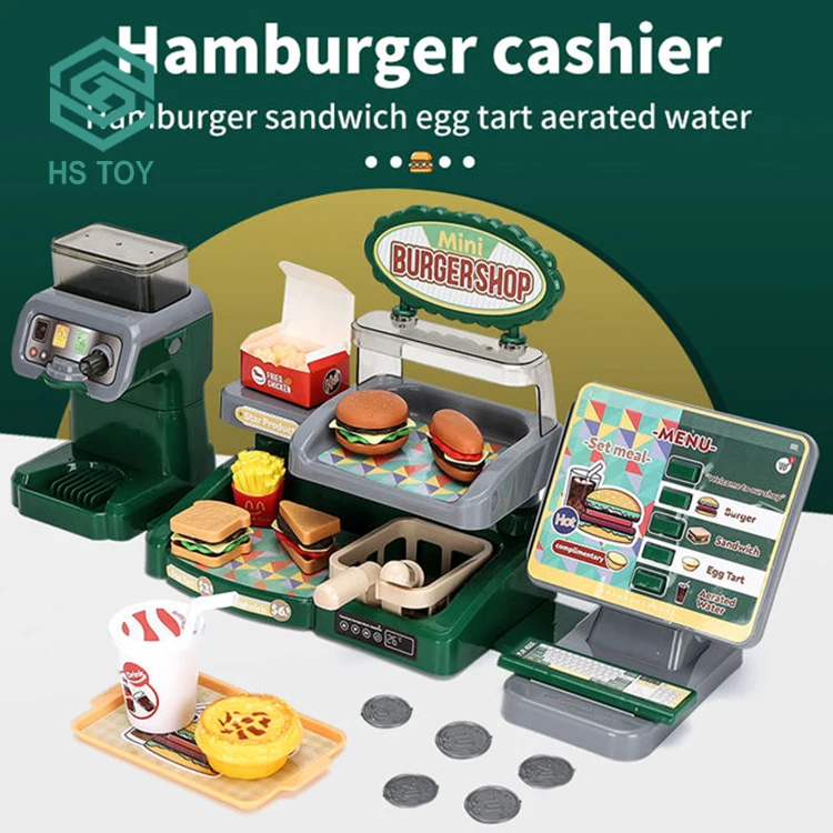 Кассовый аппарат HS домашний большой супермаркет Burgershop игрушка для ролевых игр детей