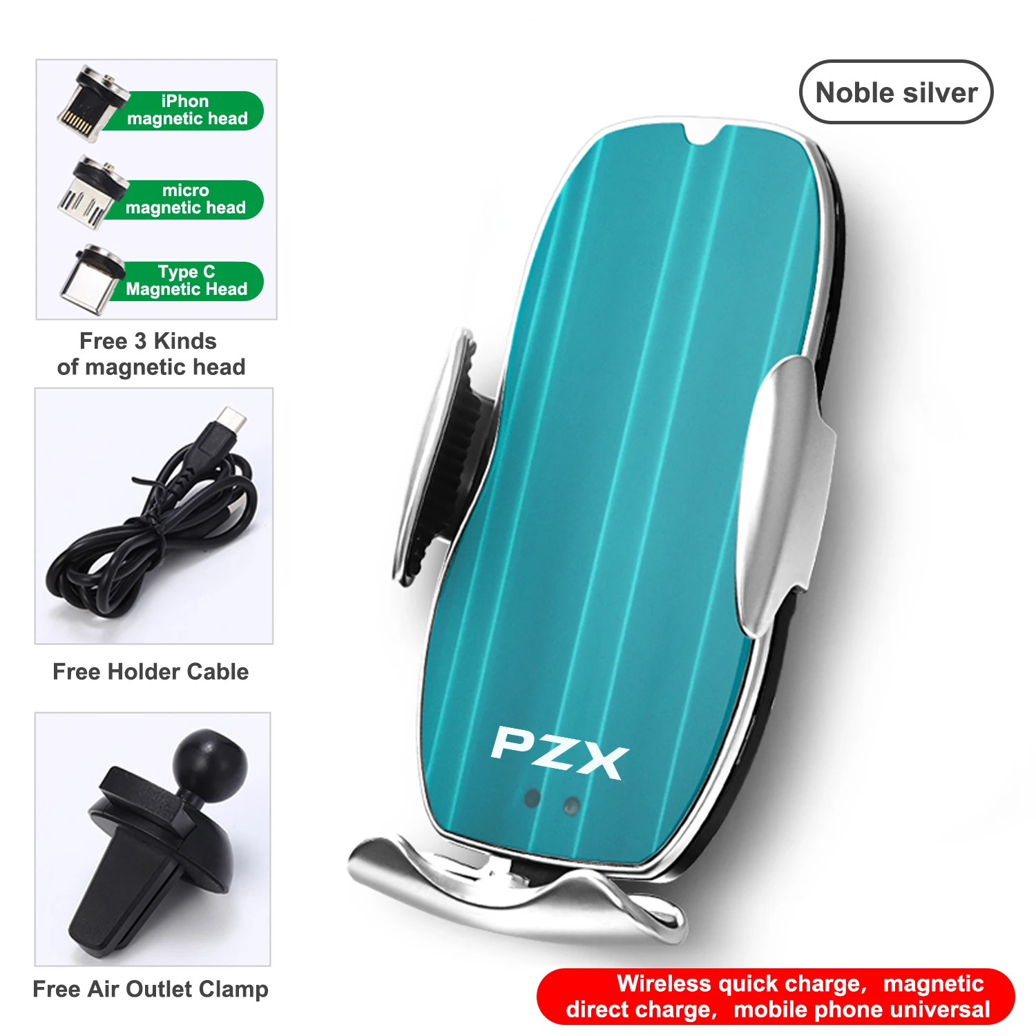 New H8 Car wireless charging mobile phone holder 15W fast charging auto- induction or wireless magnetic induction car charger