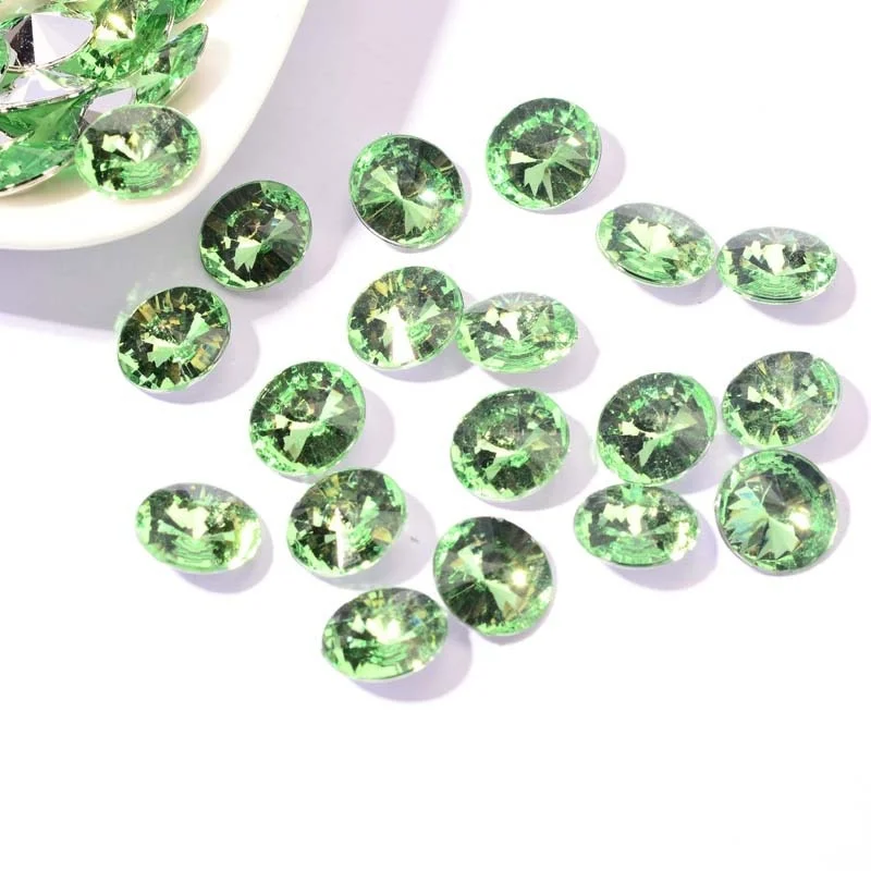 Hot Selling Platform Pointed Bottom Acrylic Satellite Diamond Flying Saucer Shaped Crystal Diamond Diy Head Accessories