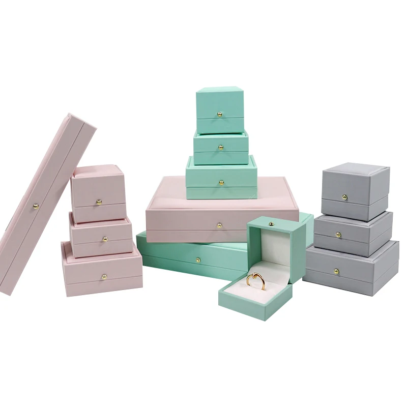 Новая модная кожаная шкатулка для ювелирных изделий по индивидуальному размеру, упаковочный набор, шкатулка для ювелирных изделий, кольцо, ожерелье