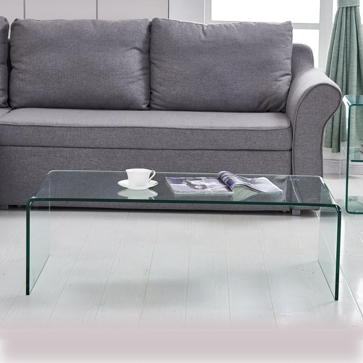 
Tempered Glass Latest Glass Decorative Transparent Drawing Room Table Designd For Living Room 