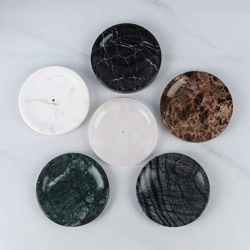 Nordic Style Creative Marble bathroom furniture Soap dishes 11X2CM  Perforated Toilet Storage Rack Soap Box