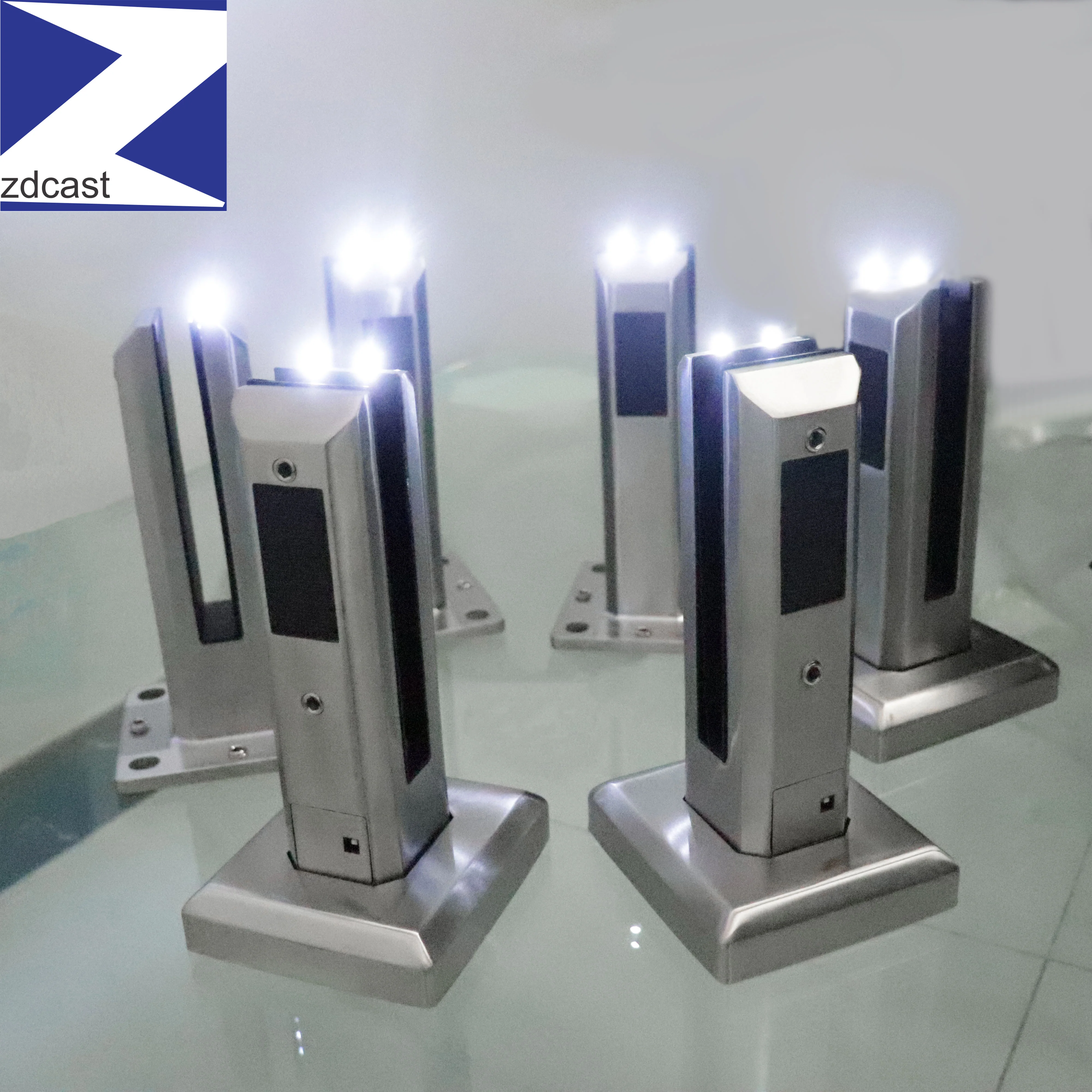 Top Ranking Frameless Glass Pool Fencing 12mm Glass Railing Stainless Steel Glass Spigot With LED Light