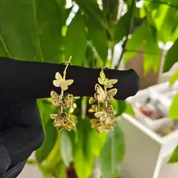 Handmade new designer jewelry  trendy jewelry butterfly big hoop earrings brand for women 2021