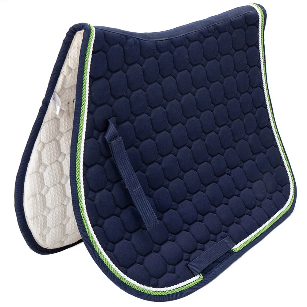Hot Sale Fashion Equestrian Riding Equipment Manufacturer Custom Quilted Cotton Classic Horse English Saddle Pad Cover With Logo