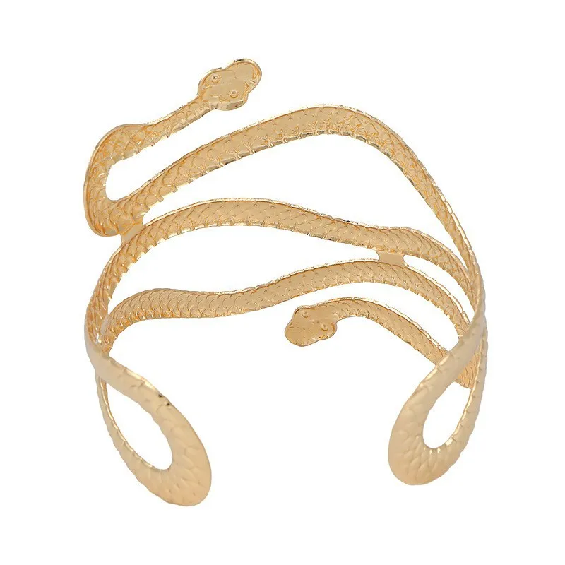 Punk Coiled Snake Spiral Upper Arm Cuff Armlet Armband Bangle Women Jewelry Egypt Swirl Snake Arm Cuff Armlet