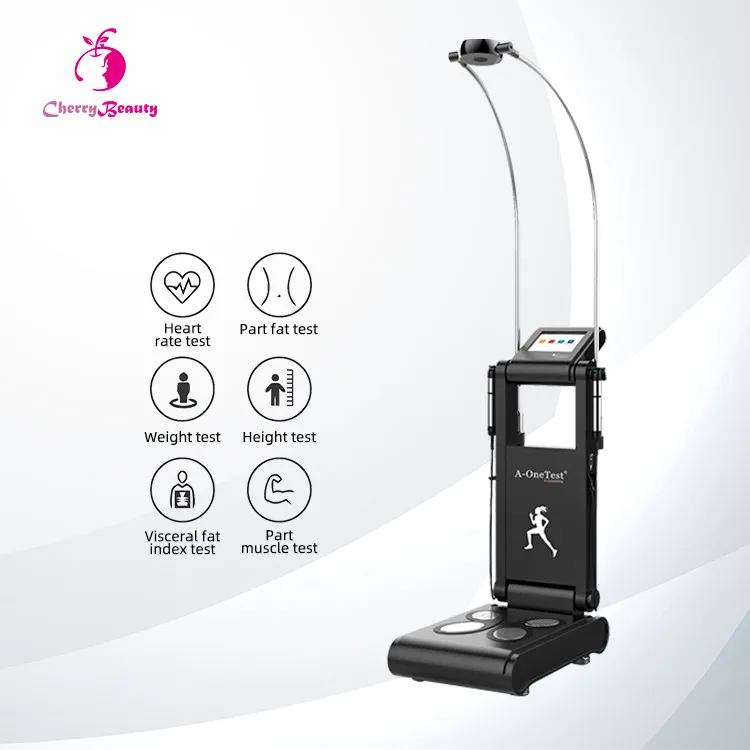 Multi-function weight/height/heart rate/blood pressure human body testing BMI 3D body composition analyzer beauty instrument