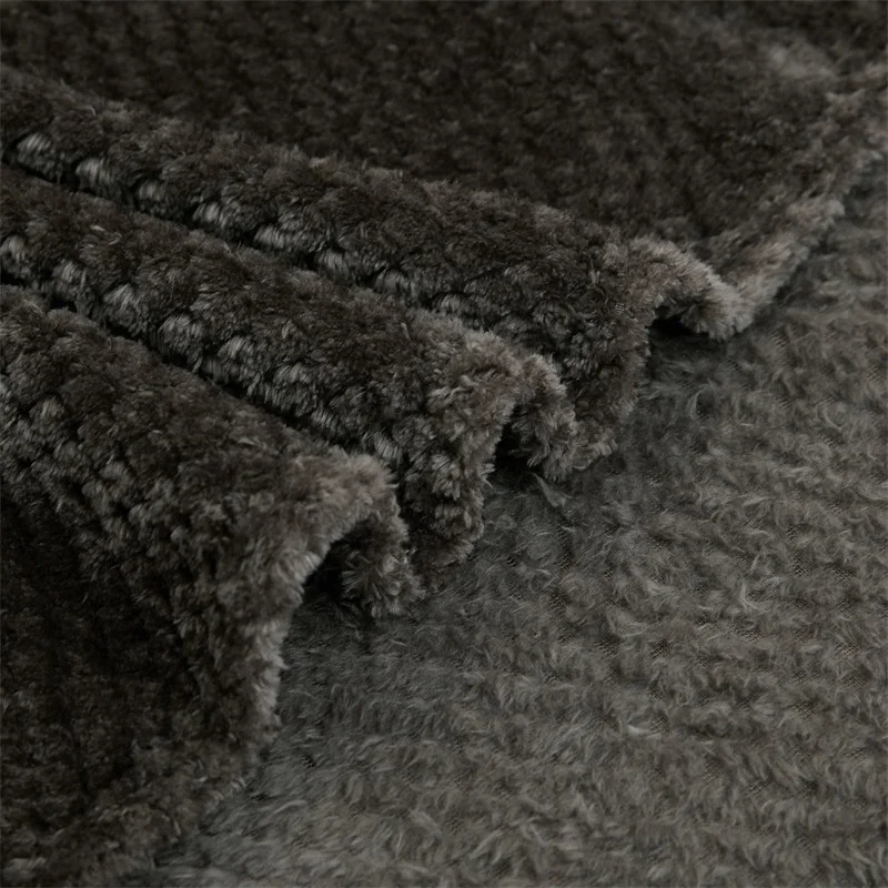  Многоцветная плотная клетчатая мягкая Полиэстеровая флисовая ткань для одеял 300 г/м2